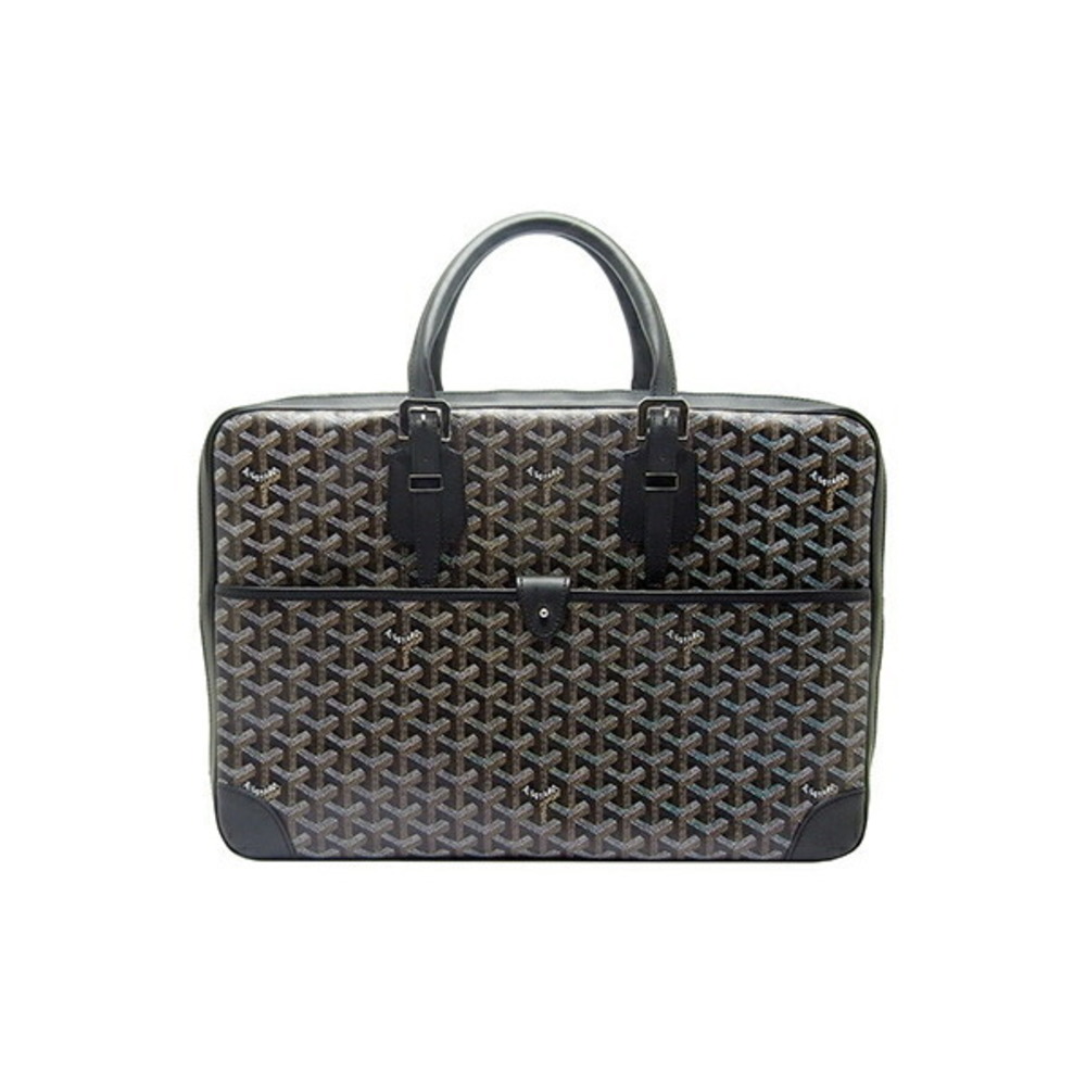 Goyard Brown and Black Monogram Briefcase Shoulder Bag